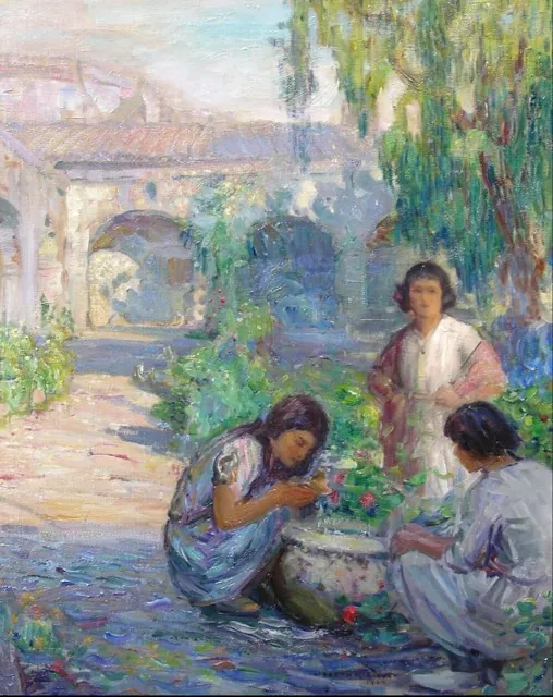 Joseph Kleitsch, Children of Capistrano, oil on canvas